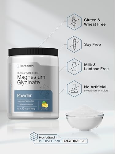 Horbäach Polvo de Glicinato de Magnesio | 1 lb | Sabor Limón | Absorción Superior | Sin OGM y Libre de Gluten - imagen 5