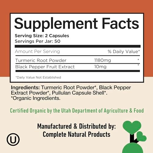 Cápsulas de Cúrcuma Orgánica CNP con Piperina 600mg - Alta Absorción de Curcumina con Pimienta Negra, Suplemento Vegetal, 100 Contenidos, Hecho en - imagen 6