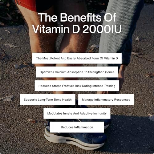 Suplemento de Vitamina D3 Momentous - Cápsulas de 2,000 IU para Salud Fundamental - Certificado NSF para Deporte - Sin Gluten - 60 Porciones - imagen 3