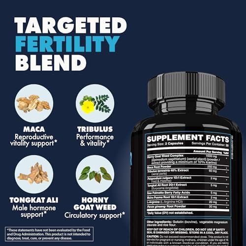 Conquer Semen Volume Booster - Suplemento para Hombres que Aumenta la Libido y Fertilidad - Maca, Hierba de Cabra Apasionada y Tribulus - 60 Cápsulas - imagen 2