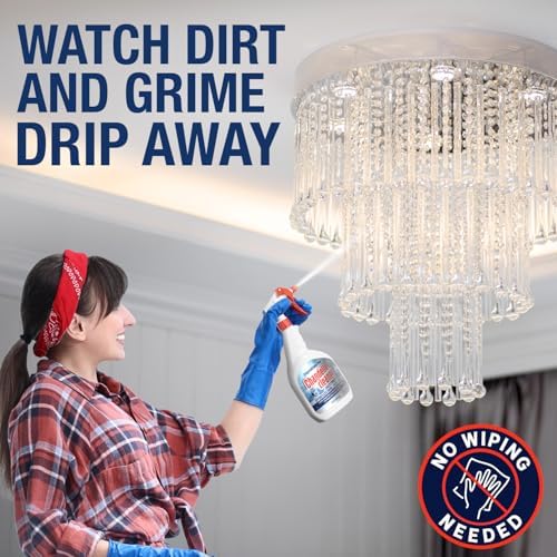 Limpiador en Spray para Candelabros, 32 oz — Limpieza Rápida y Sin Enjuague para Cristales y Acrílicos, Brillo Sin Rayas, Alcance de 25 Pies, Hecho - imagen 4
