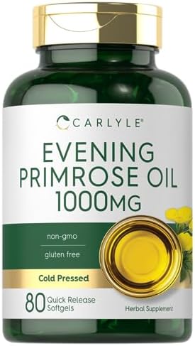Suplemento de Aceite de Onagra Carlyle 1000mg | 80 Cápsulas Blandas | Sin OGM y Libre de Gluten - imagen 1
