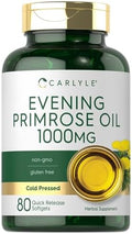 Suplemento de Aceite de Onagra Carlyle 1000mg | 80 Cápsulas Blandas | Sin OGM y Libre de Gluten - imagen 1