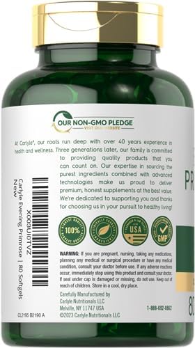 Suplemento de Aceite de Onagra Carlyle 1000mg | 80 Cápsulas Blandas | Sin OGM y Libre de Gluten - imagen 3