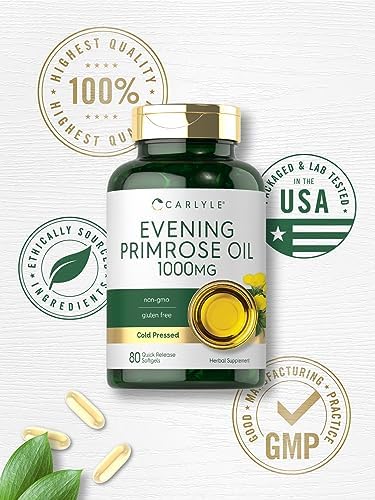 Suplemento de Aceite de Onagra Carlyle 1000mg | 80 Cápsulas Blandas | Sin OGM y Libre de Gluten - imagen 6