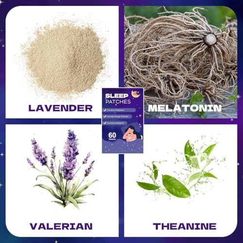 Parches para Dormir RAAYAM, 60 Piezas, Parches Mejorados de Ingredientes Naturales, Soporte para el Sueño de Plantas, Fáciles de Usar, Duran Toda la - imagen 2