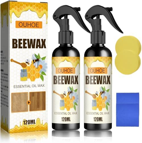 Spray y Restaurador Natural de Cera de Abeja Biaoyun, Pulidor de Madera para Pisos y Muebles, Spray Micro-Molecular – Multiusos (2 Botellas) - imagen 1