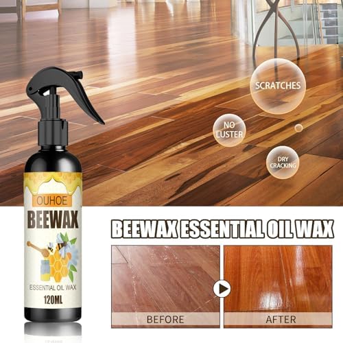 Spray y Restaurador Natural de Cera de Abeja Biaoyun, Pulidor de Madera para Pisos y Muebles, Spray Micro-Molecular – Multiusos (2 Botellas) - imagen 2