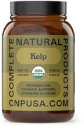 Cápsulas de Kelp Marino Orgánico de Complete Natural Products - 600mg, 100 Píldoras, Suplemento de Algas Crudas y Soporte para Tiroides - imagen 1