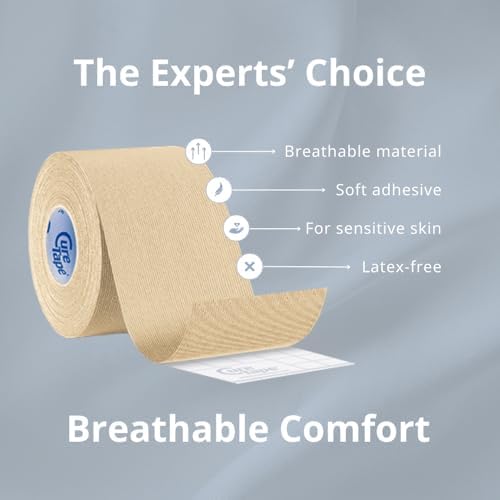 CureTape® Gentle | Cinta Kinesiológica para Piel Hipersensible | Adhesión Suave | 100% Hipoalergénica y Resistente al Agua | Ideal para Piel Delgada, - imagen 3