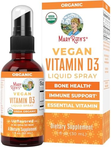 MaryRuth Organics Vitamina D USDA Orgánica | VIT D3 Líquido | Sin Azúcar | Spray Líquido para Inmunidad Adultos y Niños | Salud Ósea | Vegano | Sin - imagen 1