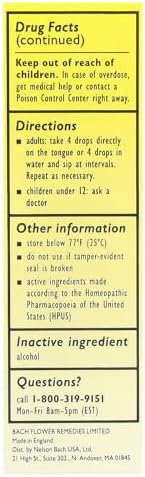 RESCUE Bach Original Flower Remedies, Remedy® para Alivio Natural del Estrés, 0.7 fl oz (20 ml) - imagen 4