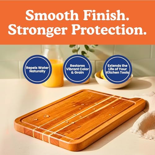 Cera de Madera No Tóxica - Acondicionador Natural para Bloques de Cortar, Utensilios y Tazones de Madera – Sin Aceite Mineral ni Petróleo - Cera de - imagen 5