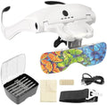 Lentes de aumento ARTDOT con luz para kits de arte en diamante, 5 lentes intercambiables, 4 luces LED y brillo ajustable, ideales para pintura y - imagen 1