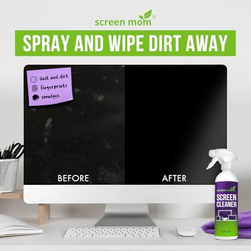 Paquete de 4 Paños de Microfibra Screen Mom para Limpiar Pantallas - Paños de Limpieza para TV, Laptop, Computadora y Pantallas de Auto - imagen 6