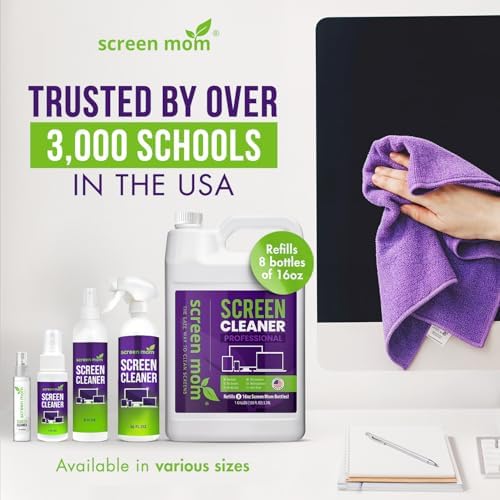 Paquete de 4 Paños de Microfibra Screen Mom para Limpiar Pantallas - Paños de Limpieza para TV, Laptop, Computadora y Pantallas de Auto - imagen 7