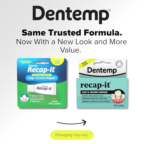 Kit de Reparación Dental Dentemp Recap-It - Cemento Dental de Acción Rápida para Coronas y Puentes (Paquete de 3) - imagen 2