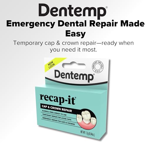Kit de Reparación Dental Dentemp Recap-It - Cemento Dental de Acción Rápida para Coronas y Puentes (Paquete de 3) - imagen 3