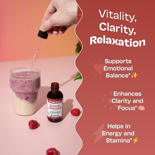 KSM-66 Gotas Líquidas de Ashwagandha – Veganas, Sin GMO y de Rápida Absorción – Suplemento para Bienestar Diario – Promueve Enfoque y Claridad – - imagen 4