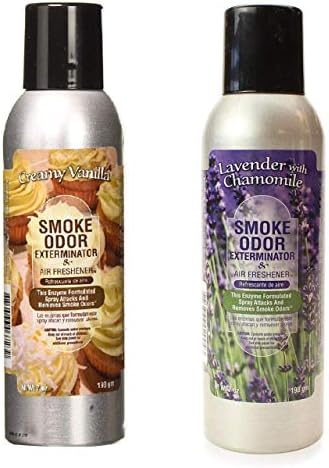 Tobacco Outlet Products - Paquete de 2 Sprays de 7oz de Exterminador de Olores a Vainilla Cremosa y Lavanda con Manzanilla - imagen 1