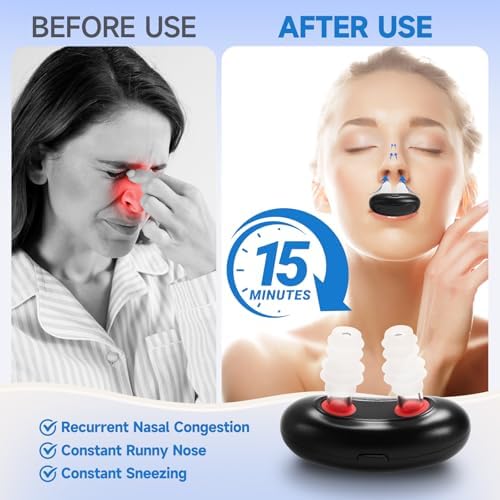 Dispositivo de Terapia Nasal de Luz Roja, 2 Piezas, Alivio Nasal con Luz Roja, Instrumento de Terapia para la Nariz - imagen 3