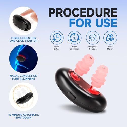 Dispositivo de Terapia Nasal de Luz Roja, 2 Piezas, Alivio Nasal con Luz Roja, Instrumento de Terapia para la Nariz - imagen 4