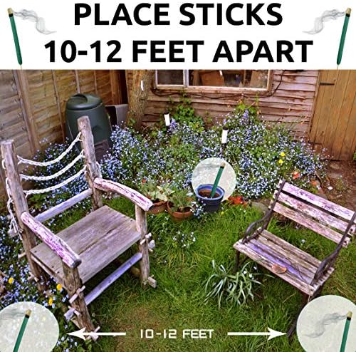 Palitos Repelentes de Mosquitos W4W Extra Gruesos - Uso Exterior, Alcance de 10-12 pies - Cada Palito Dura Horas - Paquete de 3 Contiene 15 Repelentes - imagen 4