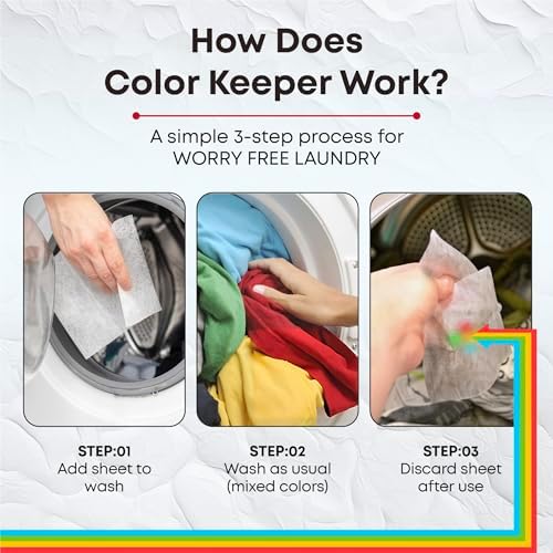 Hojas Color Keeper® para Lavado, Paquete de 100 | Sin Fragancia | Protección Sin Blanqueador para Ropa Mixta - imagen 3