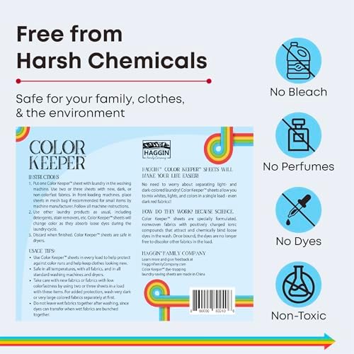 Hojas Color Keeper® para Lavado, Paquete de 100 | Sin Fragancia | Protección Sin Blanqueador para Ropa Mixta - imagen 7
