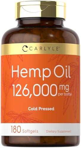Cápsulas de Aceite de Cáñamo Carlyle | 126,000 mg | 180 Gelatinas Blandas | Sin OGM, Sin Gluten - imagen 1