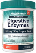 Nuevos Enzimas Digestivas NewRhythm 245 mg con Probióticos y Prebióticos, 7 Enzimas Clave, 60 Cápsulas Veganas - imagen 1