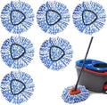 Cabezas de Repuesto para Mopas Spin de 6 Piezas Compatibles con el Sistema Ocedar RinseClean de 2 Tanques, Reemplazos de Microfibra para Limpiar - imagen 1
