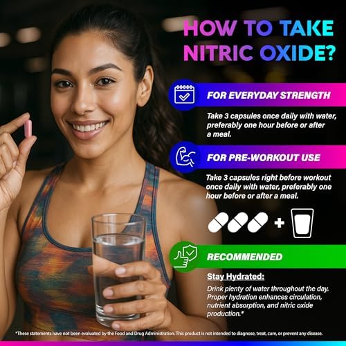 Suplemento de Óxido Nítrico para Hombres y Mujeres 2250 mg - Potenciador de Óxido Nítrico - Corteza de Pino | L-Arginina | L-Citrulina | Remolacha | - imagen 6