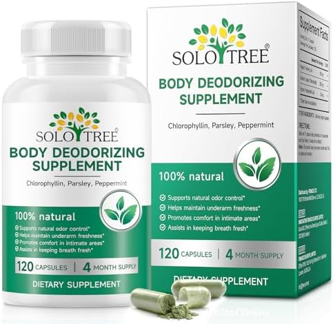Cápsulas de Clorofila | Suplemento Desodorante Interno para Hombres y Mujeres | Control Natural de Olores, Aliento Fresco, Soporte Inmunológico, - imagen 1