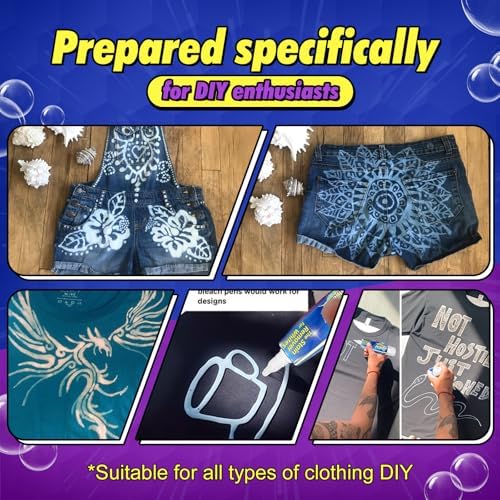 Bolígrafo de Blanqueo para Ropa, Gel Quitamanchas, Diseño DIY, Elimina Manchas Instantáneamente, Color Perla Blanca. - imagen 5