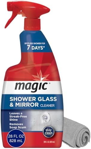 Paquete de Limpiador de Vidrio y Espejo MAGIC, Sin Niebla ni Rayas, Elimina Jabón, Óxido, Huellas y Agua Dura, Ideal para Puertas de Ducha y - imagen 1