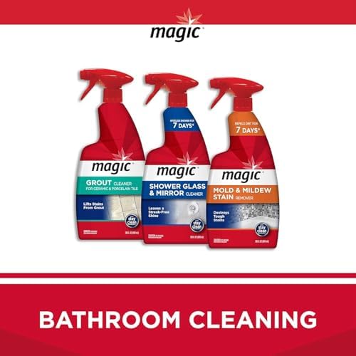 Paquete de Limpiador de Vidrio y Espejo MAGIC, Sin Niebla ni Rayas, Elimina Jabón, Óxido, Huellas y Agua Dura, Ideal para Puertas de Ducha y - imagen 7