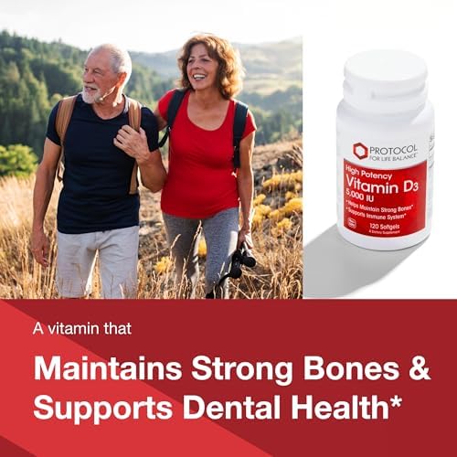 PROTOCOL FOR LIFE BALANCE - Vitamina D3 5000 UI (Alta Potencia) para Absorción de Calcio, Salud Ósea y Dental, Sistema Inmunológico - 120 Gelatinas - imagen 3