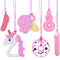 Collares Masticables Sensoriales para Niñas, Paquete de 6, Joyería para Autismo, Juguetes Masticables para Niños con TDAH o Necesidades Especiales, - imagen 1