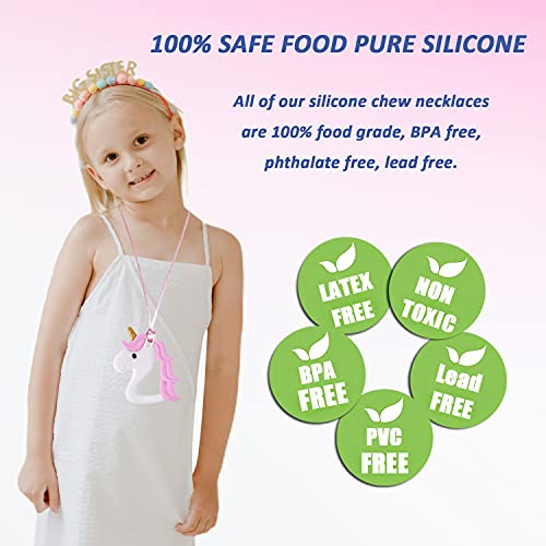 Collares Masticables Sensoriales para Niñas, Paquete de 6, Joyería para Autismo, Juguetes Masticables para Niños con TDAH o Necesidades Especiales, - imagen 2