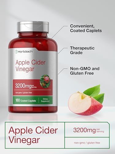 Horbäach Tabletas de Vinagre de Sidra de Manzana 3200mg | 180 Pastillas | Suplemento Vegetariano, Sin OGM y Libre de Gluten - imagen 4