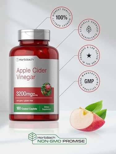 Horbäach Tabletas de Vinagre de Sidra de Manzana 3200mg | 180 Pastillas | Suplemento Vegetariano, Sin OGM y Libre de Gluten - imagen 6