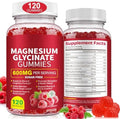 Gomitas de Magnesio Glicinato (Frambuesa) 600mg, Sin Azúcar, con Magnesio L-Treonato, Calcio, Potasio, Vitamina D3, B6 y CoQ10, 120 piezas - imagen 1