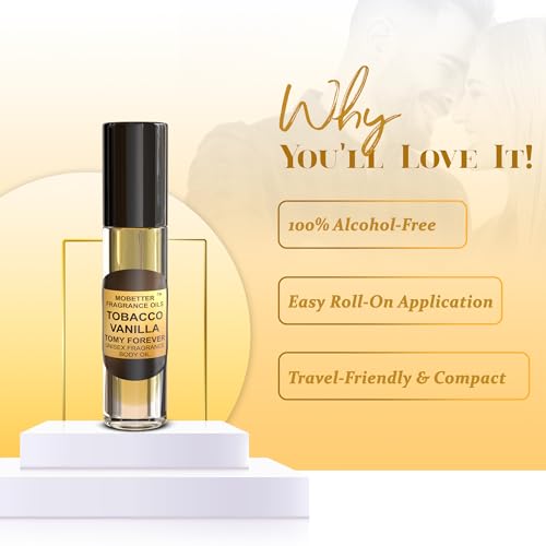 Aceite Corporal Unisex Tobacco Vanilla (10ml Roll On), Fuerte y Duradero, Tamaño Viaje, Fragancia Oriental Especiada para Mujeres y Hombres - imagen 3