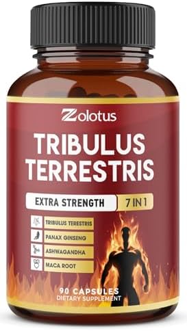 Cápsulas de Tribulus Terrestris con Ashwagandha, Ginseng Panax, Saw Palmetto, Maca y Shilajit - 90 Cápsulas - Suministro para 3 Meses - imagen 1