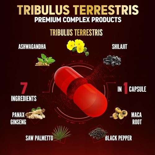 Cápsulas de Tribulus Terrestris con Ashwagandha, Ginseng Panax, Saw Palmetto, Maca y Shilajit - 90 Cápsulas - Suministro para 3 Meses - imagen 5