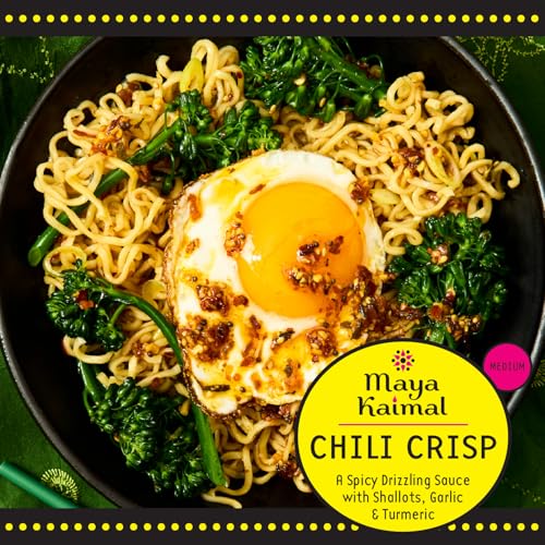 Chili Crisp Maya Kaimal, Picante Medio - Aceite estilo Tarka Indio con Ajo Frito, Chalotes y Copos de Chile - Condimento Panasiático para Fideos, - imagen 3