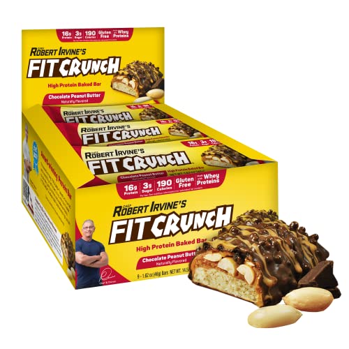 Barras de Proteína FITCRUNCH Snack Size, 6 Capas, 3g de Azúcar, Sin Gluten y Núcleo Suave (9 Barras, Chocolate con Mantequilla de Maní) - imagen 1