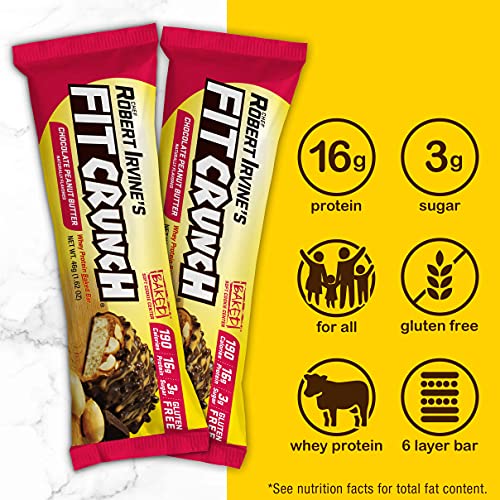 Barras de Proteína FITCRUNCH Snack Size, 6 Capas, 3g de Azúcar, Sin Gluten y Núcleo Suave (9 Barras, Chocolate con Mantequilla de Maní) - imagen 4