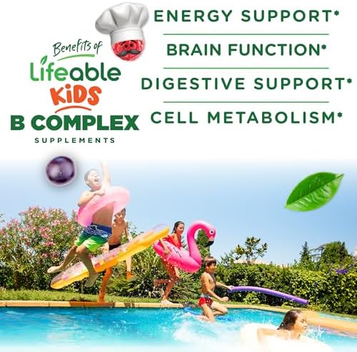 Vitaminas B Complejo Lifeable para Niños | con VIT C | Gominolas Veganas de Sabor Delicioso | Apoyo Energético y Nervioso | 90 Gominolas - imagen 3